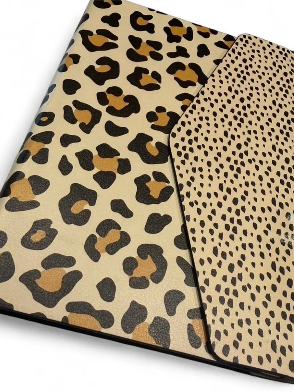 Leopard Print Faux Leather Journal - Tan & Black